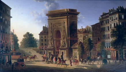 View of the Porte St. Denis and the Boulevard de Bonne Nouvelle